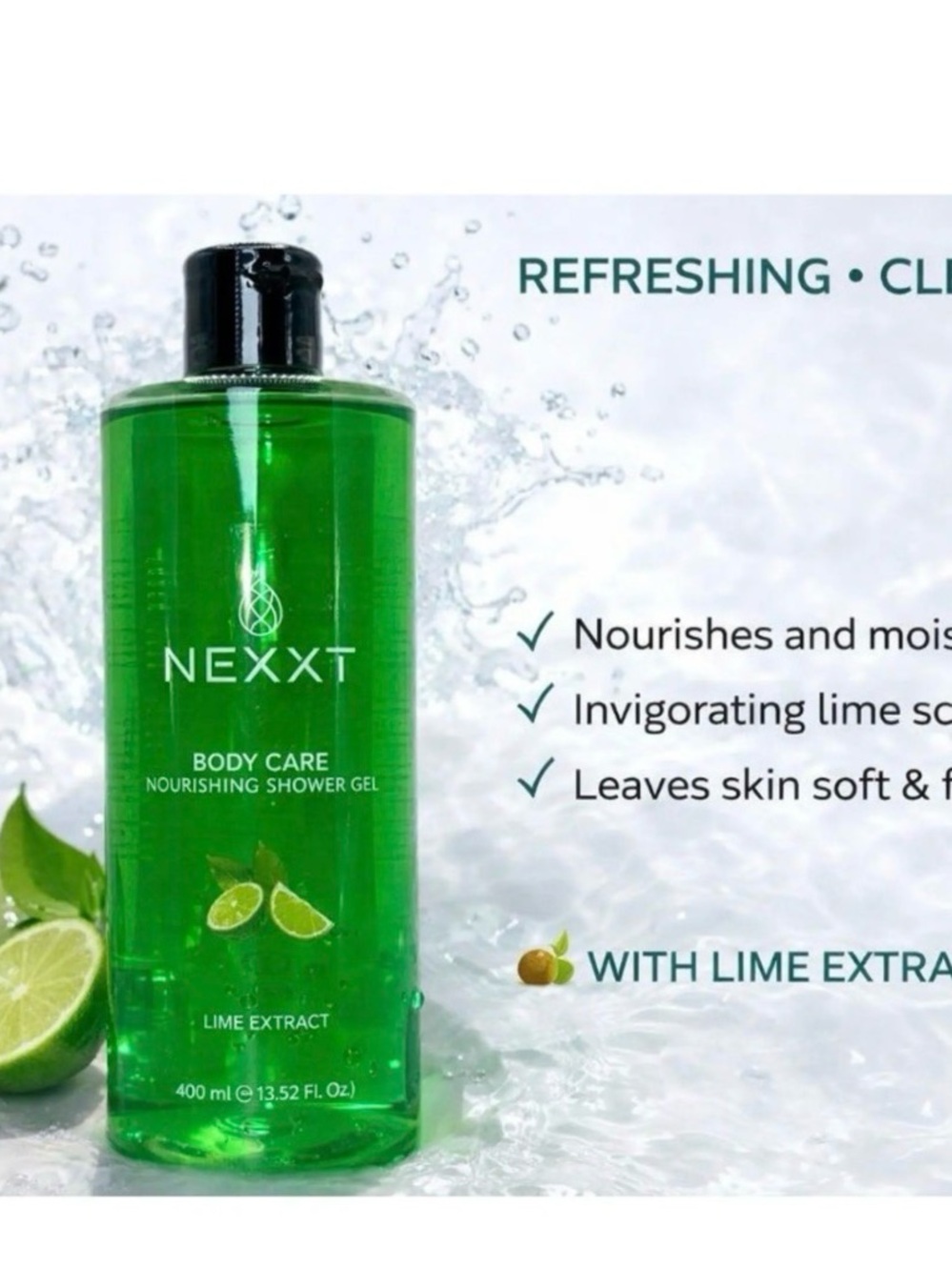 NEXXT Lime Extract Nourishing Shower Gel